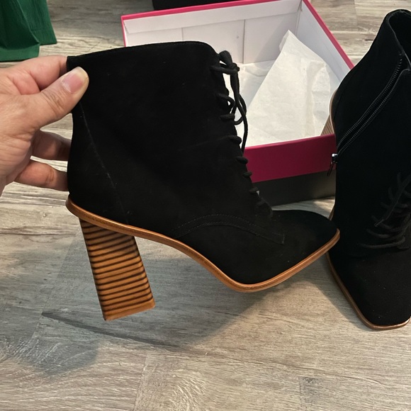 Black Suede Bootie - Picture 2 of 5